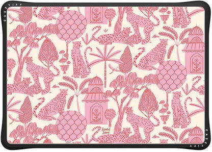 CASETiFY Impact MacBook Air 13" (M1/Intel) Case [Cushioned Impact Corners/Scratch-Resistant/Anti-Slip Grip] - Cheetah Paradise - Clear Black