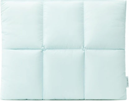 Comfyable Puffy Laptop Sleeve 13 Inch 14 Inch, Quilted Puffer Laptop Carrying Case, Pillow Case Compatible with MacBook Air M4 2025 M3 M2 M1, MacBook Pro M4 Pro/Max, Ice Blue