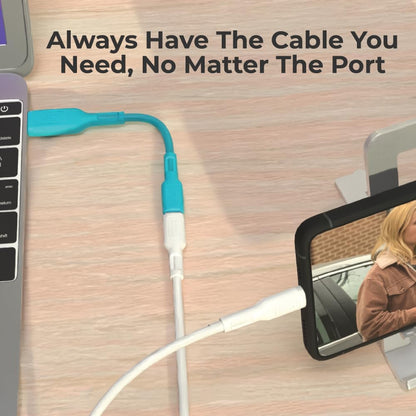 BLACK+DECKER USB C to USB Adapter [2 Pack], Type C Female to USBA Male OTG Cable USBA to USBC Adapter Apple Compatible with MacBook Pro/Air, iPhone 16/15 Series, Samsung Galaxy S24/S23/S22, Blue