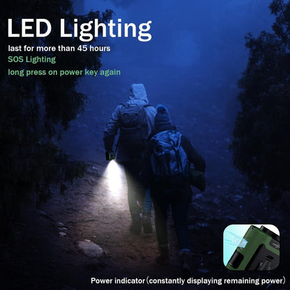 CAZOKASI Personal Fan 10000mAh Waist Portable Rechargeable Wearable Hand Free, 6-40hours Wearable Cooler Fan for Traveling Working Outdoor Office (10000mAh / Green)