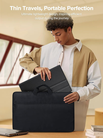 EVICIV Laptop Sleeve Case 24 inch, 360° Protective Laptop Carrying Case Computer Cover Bag with Handle for 23-24.5 inch Desktop, Portable Monitor, Notebook, Large Travel Briefcase Handbags(Black)