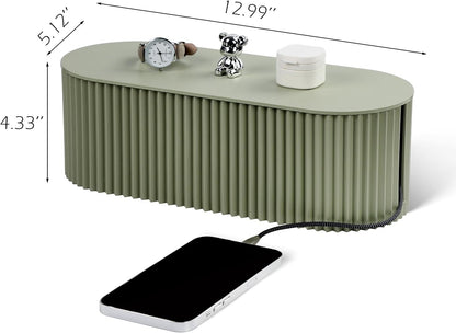 Cable Management Box Large Cable Organizer Box for Power Strips, Surge Protectors, Chargers, Adapters, TV Computer Wires Cable Hider Organizer Box with Cable Ties，Wire Ties - Green