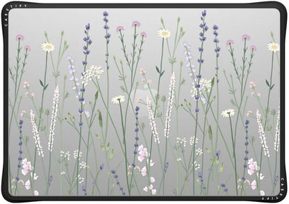 CASETiFY Impact MacBook Air 15" (M2-M4) Case [Cushioned Impact Corners/Scratch-Resistant/Anti-Slip Grip] - Gigi Garden Florals - MacBook - Clear Black
