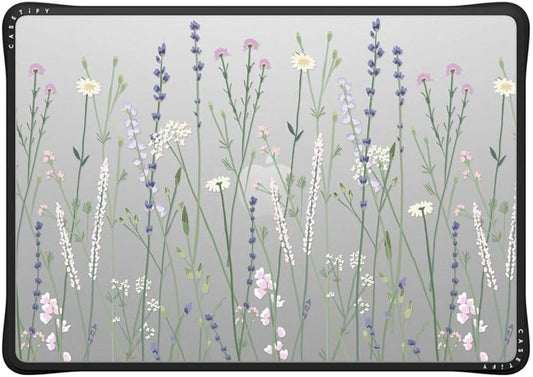 CASETiFY Impact MacBook Air 15" (M2-M4) Case [Cushioned Impact Corners/Scratch-Resistant/Anti-Slip Grip] - Gigi Garden Florals - MacBook - Clear Black