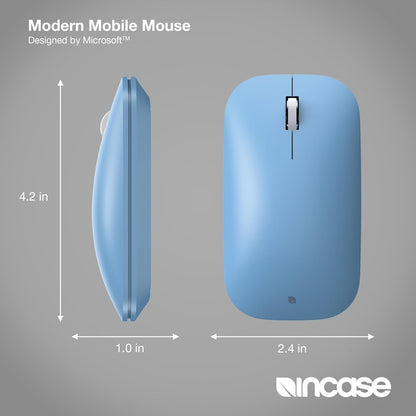 Incase Modern Mobile Mouse – Designed by Microsoft – Lightweight, Precision Navigation, Right/Left Hand Use, Scroll Wheel, BlueTrack Technology, Wireless Bluetooth for Mac/Windows/8/10/11 (Sapphire)