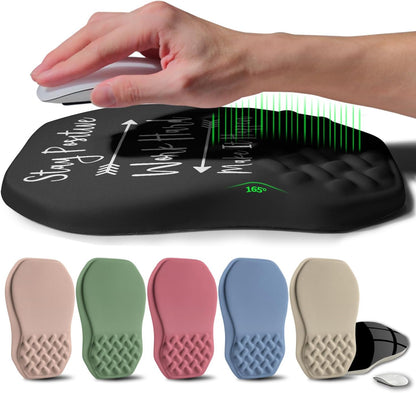 Ergonomic Raised Mouse Pad Wrist Support with Bilateral Slope Memory Foam Mousepad for Wrist Rest and Carpal Tunnel Pain Relief 11.8x7.9〃Inspirational Quotes