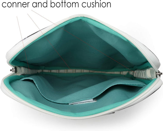 Canvaslove Cactus Corner and Bottom Rebound Bubble Cushioned Laptop Sleeve Bag case with Pockets and Handle For Macbook 14 inch,Surface Laptop 14.4 inch and 14 inch laptop