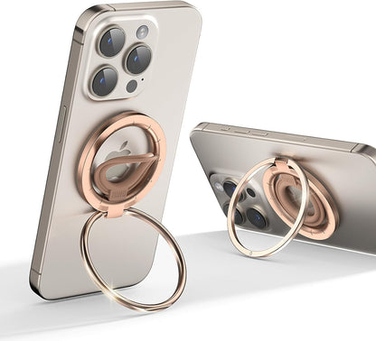 OPSO Magnetic Phone Ring Holder for MagSafe, 360° Rotatable Gym Finger Ring Grip Stand, [Dual-Sided Magnet] Magnetic Phone Grip Adjustable Kickstand for iPhone 16 15 14 13 12/Pro/Max, All Smartphone