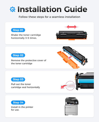 312X 312A Toner Cartridge Set 4-Pack Replacement for HP 312X 312A 305A 305X for Laserjet Pro 400 Color MFP M475dn M475dw M451dn M451dw M451nw Pro 300 M375nw M351a M476dw M476nw M476dn Printer Ink