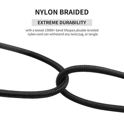 Devinal RCA Extension Cable - RCA Male to Female Nylon-Braided Durable, Flexible, and Enhanced Audio/Video Connectivity for Home Theater, Gaming, and Audio Systems 3 Feet 2-Pack