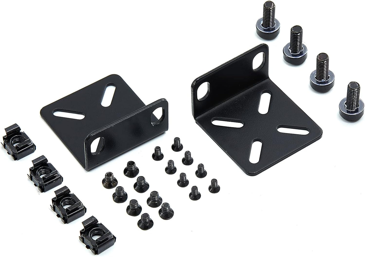Rack Mount Kit Universal 1U Rack Ears with Adjustable Holes Distance, Compatible for Most Cisco, NETGEAR,Dell, D-Link, Linksys, TRENDnet and Buffalo Tech Switches