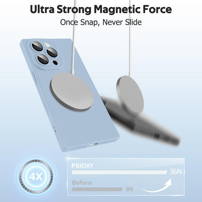 Designed for iPhone 15 Pro Max Case Compatible with Magsafe Cover Camera Lens Protector Military Grade Protection Shockproof Soft TPU Slim Magnetic Phone Case for iPhone 15 Pro Max Blue