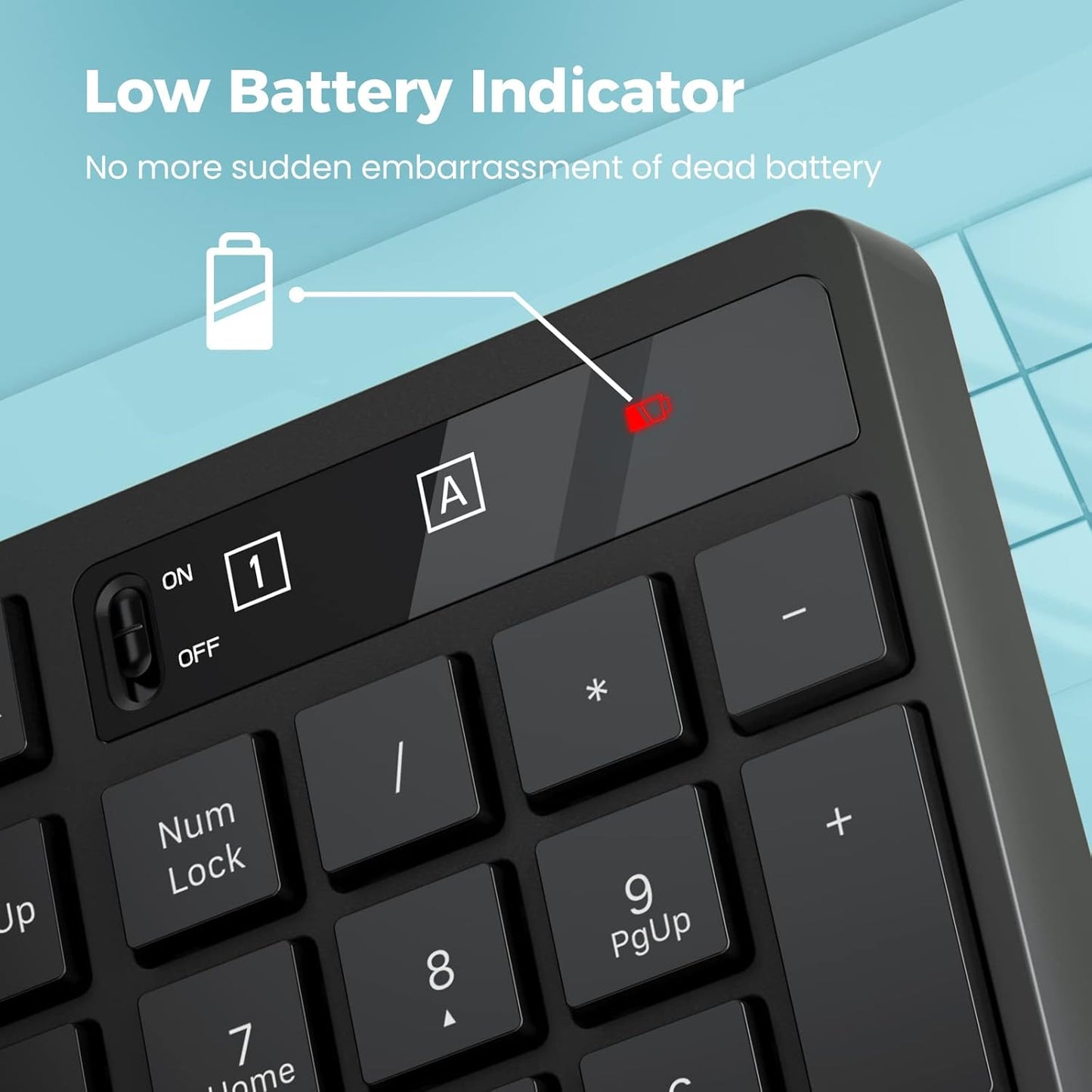 Wireless Keyboard and Mouse Combo, Lovaky 2.4G Full-Sized Ergonomic Keyboard, 3 DPI Adjustable Cordless USB Mouse, Quiet Click for Computer/Laptop/Windows/Mac (2 Pack, Black)