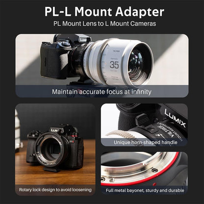 VILTROX PL-L Lens Mount Adapter with Security Lock Compatible with PL Mount Lens to L Mount Camera Panasonic S1 S1R S1H S5/Leica SL SL2 CL TL/Sigma fp L