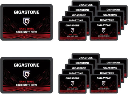 GIGASTONE SATA SSD 128GB (20-Pack) 2.5 inch SSD 520MB/s Upgrade Laptop PC Memory and Storage PS4 HDD Replacement 2.5" Internal Solid State Hard Drives SATA III SLC Cache 3D NAND Game Turbo Performance