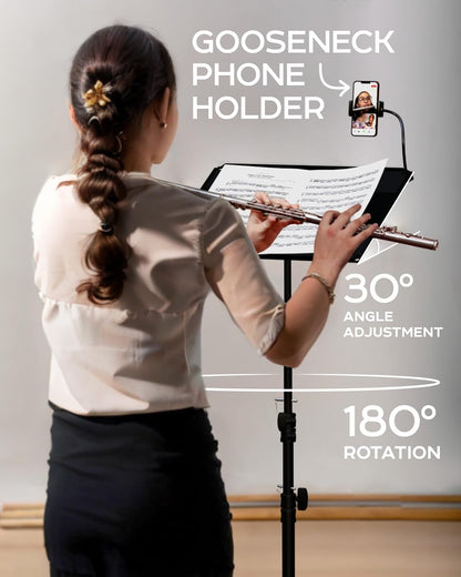 Projector Tripod Stand, Height Adjustable 27" to 62" & Floor Projector Stand, Portable Laptop Stand, Camera & Light & Ball-Joint – Well-Made, Easy-to-Adjust, DJ Rack & Music or Movie stand