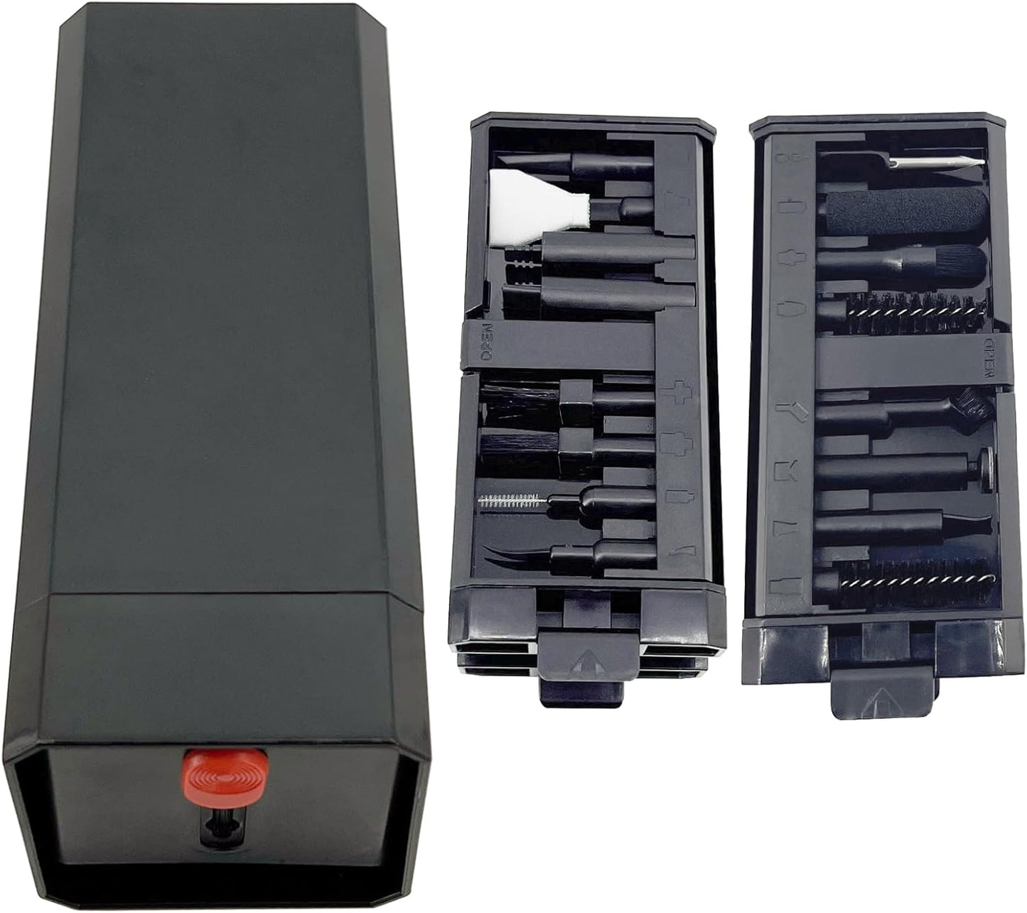 32 in 1 Multi-Functional Cleaning Kit for Electronics Devices, Mobile Phones, Computer, Monitor, Earbuds, Headphones, Laptop, Camera, Lens Portable White Electronic Cleaning Kit (Black)