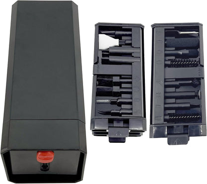 32 in 1 Multi-Functional Cleaning Kit for Electronics Devices, Mobile Phones, Computer, Monitor, Earbuds, Headphones, Laptop, Camera, Lens Portable White Electronic Cleaning Kit (Black)