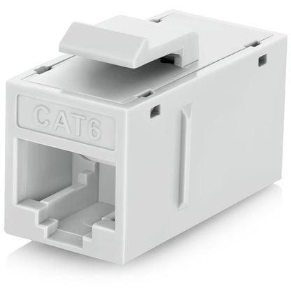Everest 24-Pack Cat6 RJ45 Keystone Coupler - Female to Female - Cat 6, Cat5e Compatible - White