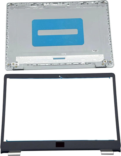 New Replacement Laptop LCD Cover Back Rear Top Lid Hinges Front Bezel for Dell Inspiron 15 5000 5593 032TJM 32TJM YCYPN 0YCYPN AP2RI000200 Silver