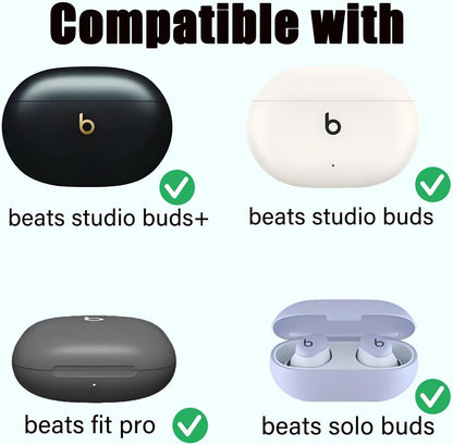 Double Flange Earbud Tips for Beats Studio Buds Replacement Cover Ear Tips for Beats Studio Buds+/Fit Pro/Solo Buds Earbuds Fit Beats Earbuds, 6 Pairs LMS White