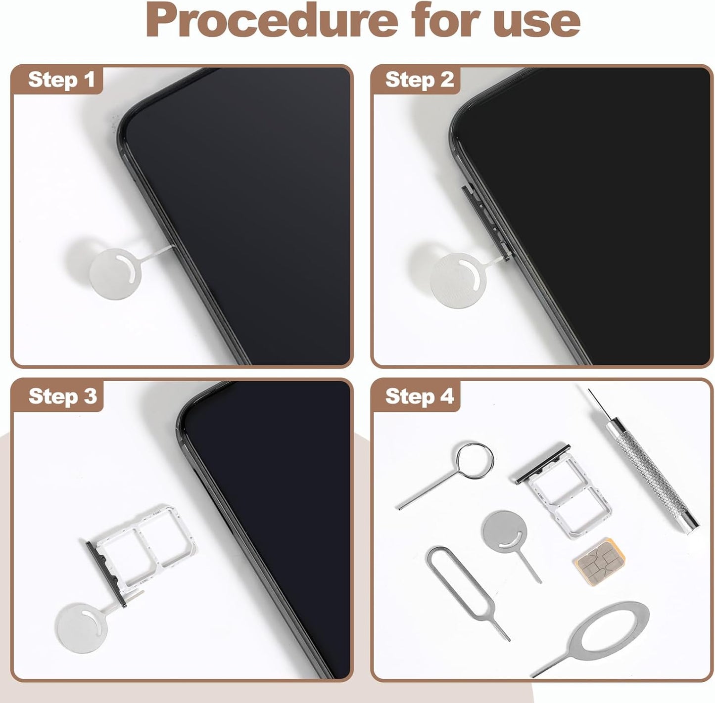 13 Pcs Sim Card Removal Tool Sim Card Tool Sim Ejector Tool iPhone Sim Card Removal Tool Sim Eject Tool Smooth and Burr-Free for All Cell Phones