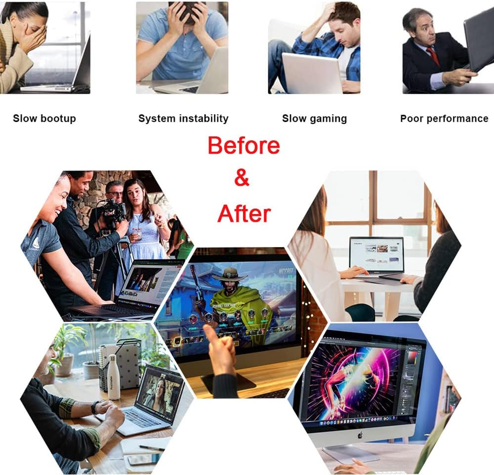 Dogfish 512GB NVMe SSD for MacBook PCIe Gen3x4 M.2 2280, Internal SSD for MacBook Air A1466 A1465(2013-2017)/MacBook Pro A1398 A1502(Retina 2013-2015)/iMac A1419 A1418