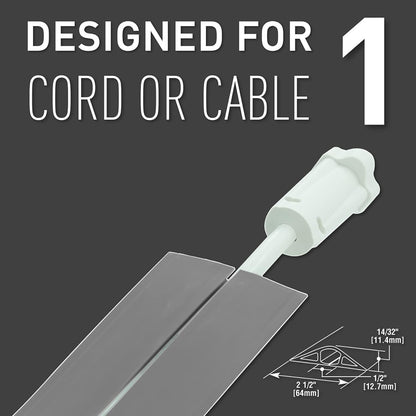 C2G Wiremold Floor Cord Management Kit, Corduct, Cord Protector, Wire Organizer and Hider, Rubber Cable Cover and Concealer, Gray, 5 Feet, CDG-5