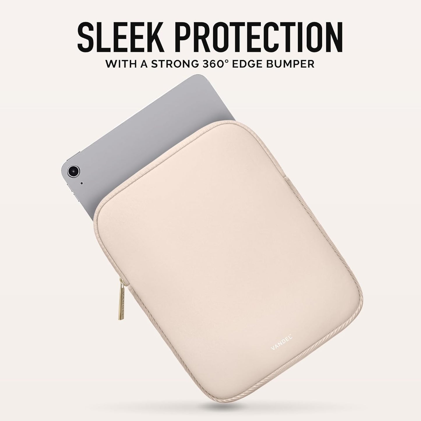 Vandel 9-11 Inch Tablet Sleeve, iPad Sleeve 11 inch Travel Pouch, Fits iPad Pro 11 Inch M4/ 10th Generation 10.9, 9/8th Gen 10.2/ Air 11" 5/4/3 10.9"/10.5", Pro 11 M2, Tab S8/S9
