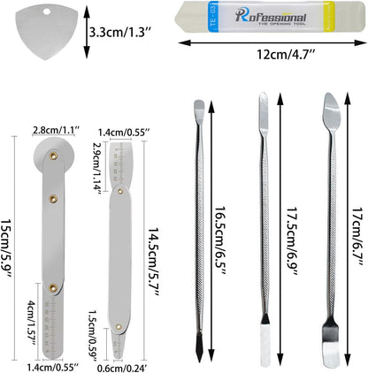 Spudger Pry Tool Kit 8 Piece Opening Tool, Metal Spudger Tool Kit, Ultra-Thin Prying & Open Tool for iPhone, Laptop, iPad, Cell Phone, MacBook, Tablet, Computer, Electronics Repair