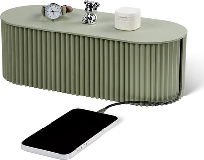 Cable Management Box Large Cable Organizer Box for Power Strips, Surge Protectors, Chargers, Adapters, TV Computer Wires Cable Hider Organizer Box with Cable Ties，Wire Ties - Green