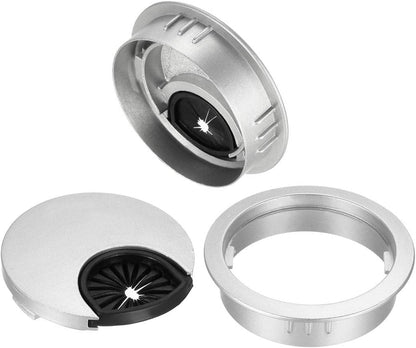 uxcell Cable Hole Cover, 2Inch/50mm Zinc Alloy Desk Wire Cord Cable Grommets Hole Cover for Office PC Desk Cable Cord Organizer, 4Pcs Silver Tone