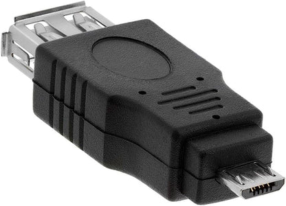 Cmple - Micro USB to USB Adapter Standard USB 2.0 A Female Jack to USB Micro B Male Plug OTG Connector Converter for Cameras Tablets Phones Dash Cams Transfer Photos to Computer
