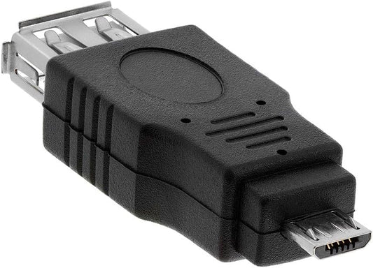 Cmple - Micro USB to USB Adapter Standard USB 2.0 A Female Jack to USB Micro B Male Plug OTG Connector Converter for Cameras Tablets Phones Dash Cams Transfer Photos to Computer