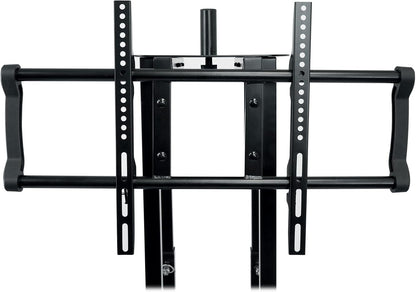 Rockville RTP33-TV Black Totem DJ Speaker/Lighting Stand, Detachable TV Mount, Adjustable Height, Stable Base, for DJs and Event Professionals