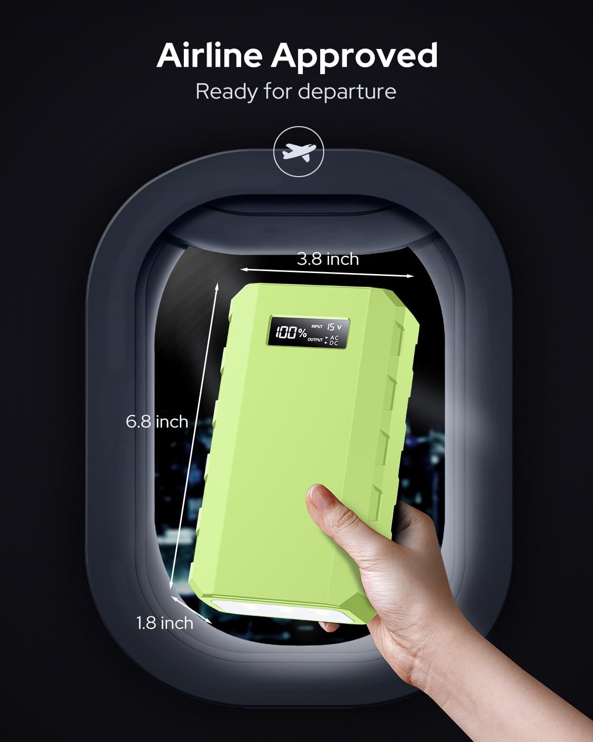 Apowking Power Bank with AC Outlet,65W Portable Laptop Battery Bank Fast Charging,88.8Wh/24000mah Power Station for Outdoor Camping PowerBank Travel Home Power Backup