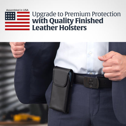 Turtleback Belt Clip for iPhone 16 Pro Max, 15 Pro Max, 14 Pro Max -Large- Fits w/Defender Bulky Style Cases - Premium Black Nylon, Vertical Belt Holder, Magnetic Closure HD Rotating Belt Clip