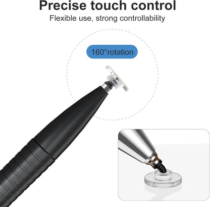 24pcs Stylus Tips Replacement Tips Only, High Precision Replaceable Stylus Pen Disc Tops, Silicone Round Stylus Pen Tip for Mobile Phones and Tablet PC Touch Screen Devices