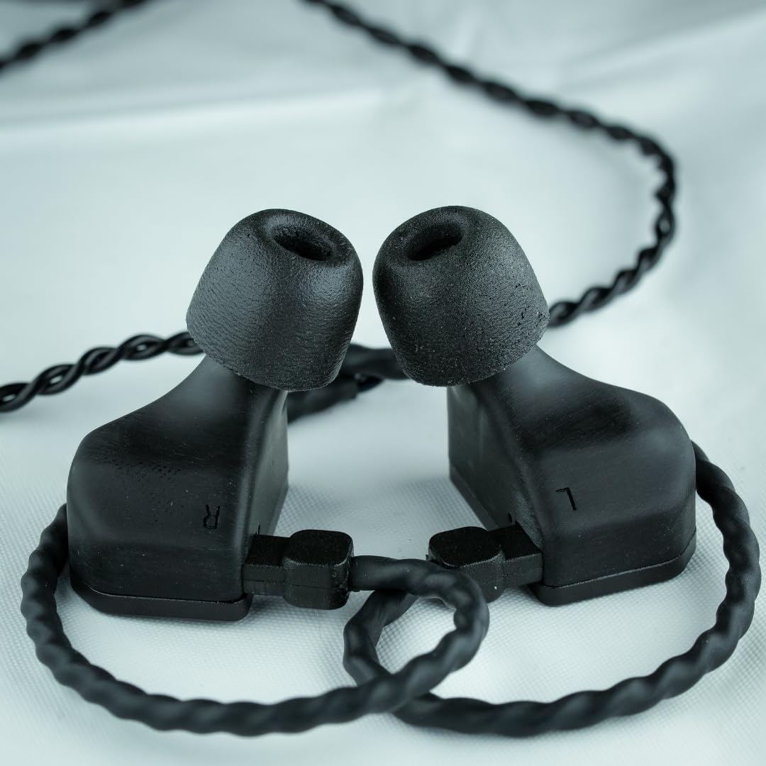 Comply 600 Core Series | Memory Foam Replacement IEM Ear Tips for Truthear, Sennheiser, Moondrop & More | Superior Noise Isolation, Ultimate Comfort, Secure Fit | TechDefender, Black, Medium(3 Pairs)