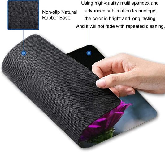 Hokafenle Mouse Pad, Butterfly Mouse Pad with Inspirational Quote Design, Square Waterproof Cloth Mouse Mat Non-Slip Rubber Base Computer MousePads for Office Laptop, Psalm 46:10