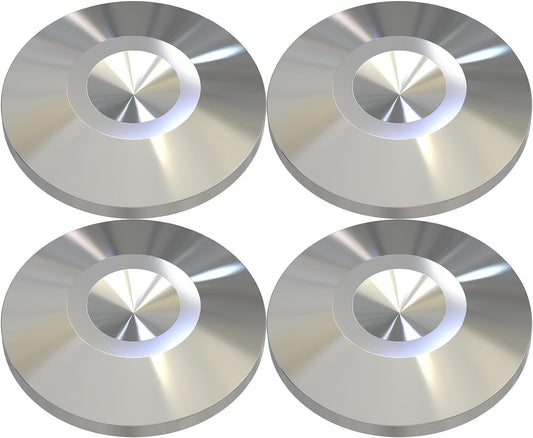 Preffair 4Pcs Stainless Steel Audio Speaker Spike Pads Mats Speaker Isolation Stand Feet Cone Shock Floor Protector Base for HiFi Turntable Subwoofer Loudspeaker Amplifier CD DVD Player