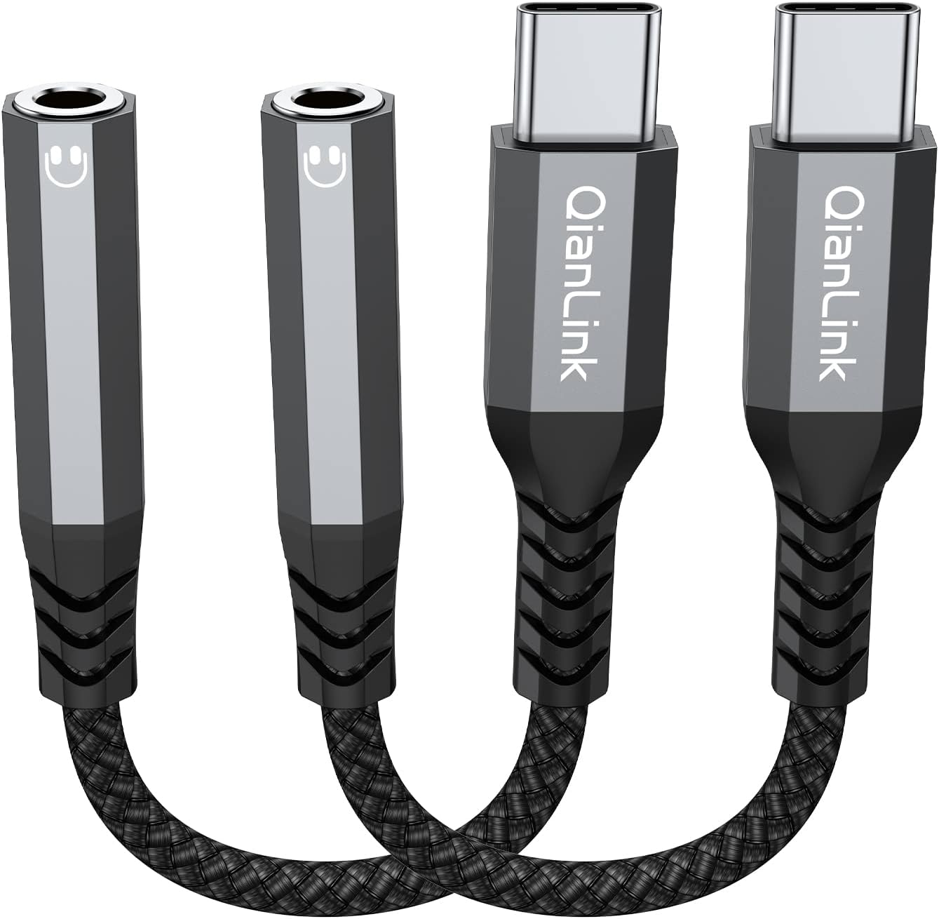 USB Type C to 3.5mm Female Headphone Jack Adapter, (2-Pack) USB C to Aux Audio Dongle Cable Cord for iPhone 15 16 17 Pro Max, Samsung Galaxy S25 S24 S23 S22 S21 S20 Ultra, Note 20, Pixel 8 9,iPad Pro