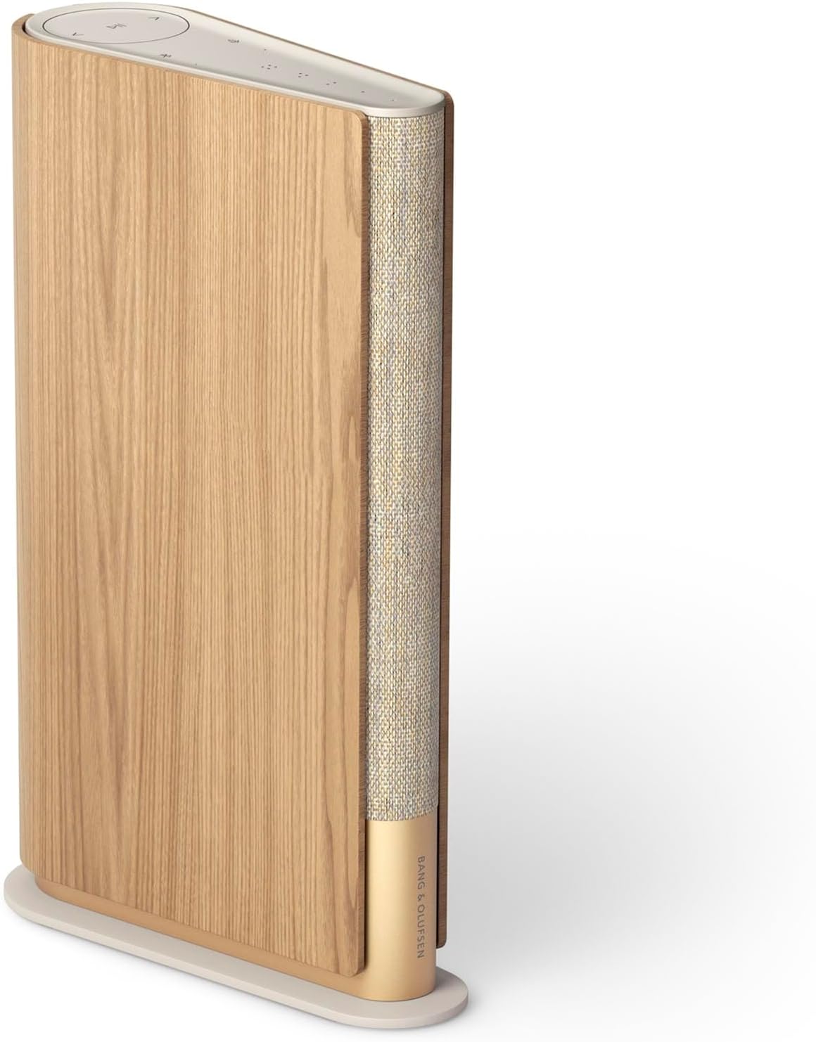 Bang & Olufsen Beosound Emerge Bookshelf Wi-Fi Speaker, Gold Tone/Light Oak