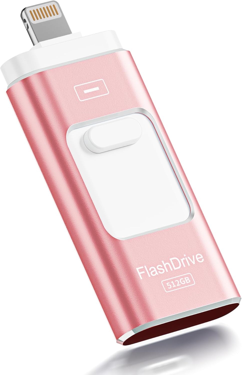 Apple MFi Certified 512GB Flash Drive for iPhone Thumb Drive Photo Stick, USB Memory Stick iPhone Flash Drive for Photos Videos, High Speed Jump Drive Compatible for iPhone/iPad/Android/PC (Pink)