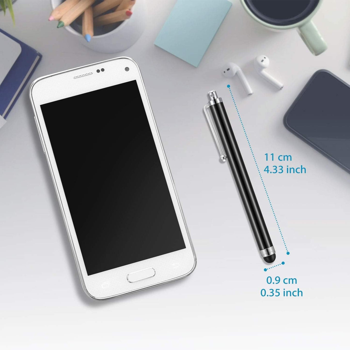 Outus 36 Pcs Stylus Pen for Universal Capacitive Touch Screens Devices, Stylus Pen Compatible with Tablet for Classroom Travel Olders Friendly(Black)