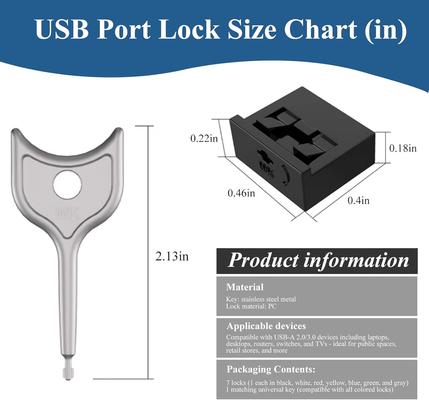 35PCS USB Port Blockers with 3 Locks for PC, Laptop Removable Type-A Data Protection,Dust & Moisture Resistant Shield（Mixed Colors Packs Svailable for Port Sorting）