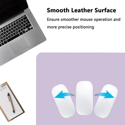 PU Leather Desk Pad Protector Gaming Mouse Pad Non Slip Desk Mat for Keyboard and Mouse Waterproof Desk Writing Pad for Office and Home Desk Accessories(Purple, 35.4 * 17.7)