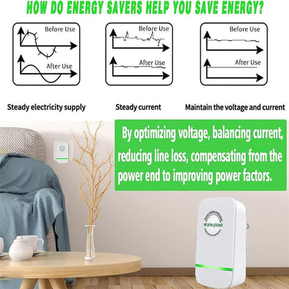 Elon-musk's Electricity Saving Box Stop Watt Stopwatt Energy Saving Device Save Energy Saving Device Energy Saving Power Strip for Home Office US Plug 90v-250v 30kw Rated Green (4PCS, White)