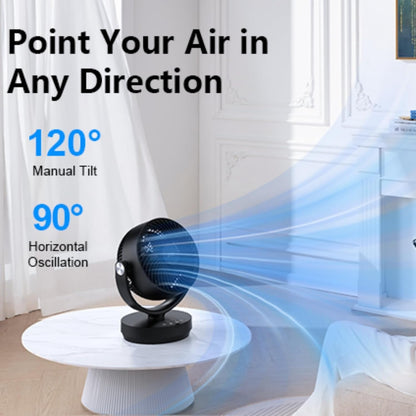 JRD Fans for Bedroom, 90° Oscillating Air Circulator Fan, 13 Inch Quiet Table Fan with Remote, 120° Adjustable Tilt, 3 Speeds, 7H Timer, Powerful Desk Fan for Whole Room Home Office Living Room