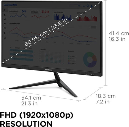 ViewSonic VX2428A 24 Inch 1080p 0.5ms 180Hz IPS Gaming Monitor with FreeSync, HDMI 1.4, and DisplayPort Inputs
